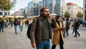 wizualizacja neandertalczyka w obecnych czasach